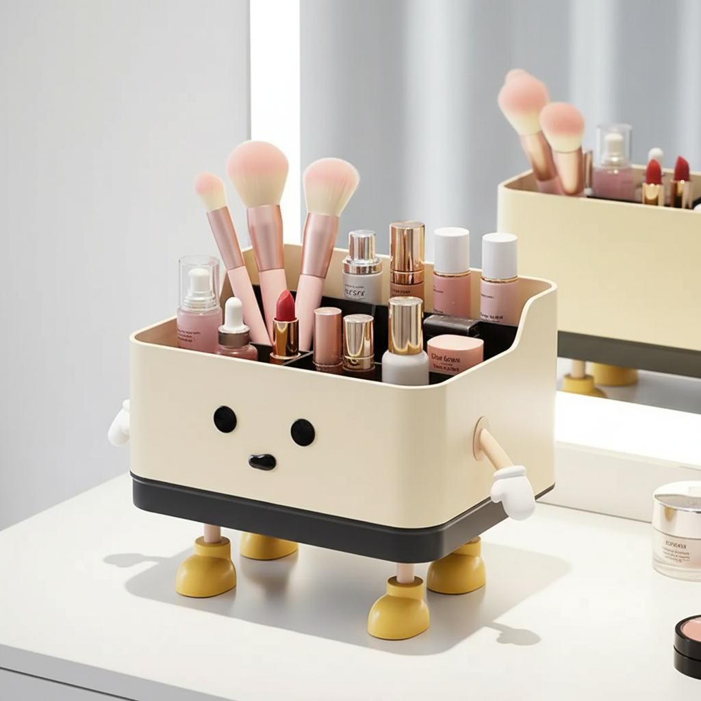 Vanity Organizer Makeup Setup