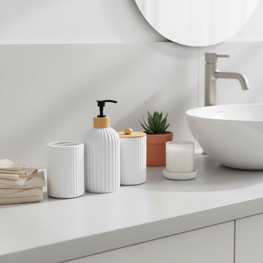 White Soap Dispenser Lifestyle